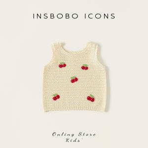 insbobo | Đồ Mùa Hè Len Nữ Bé Gái Không Tay Có Ren