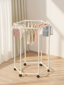 Portable Small Clothes Drying Rack Indoor Balcony Dormitory Simple Design Floor-Mounted Hat Rack Storage Organizer for Clothes