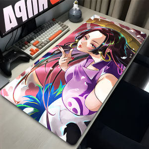 Bandai | Computer Mouse Pad O-one P-piece Boa Hancock Gaming MousePad Large Mouse pad Gamer keyboard pad Edge White Desk Mat tapis souris