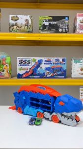 Mainan Anak DINOSAUR DEFORMATION CARS TRACK SLIDE MF-11 Mainan Alloy Racing Dinosaurs Devour Dino Racing