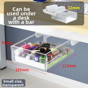 No-drill Under Desk Drawer Style Large Capacity Hidden Storage Organizer