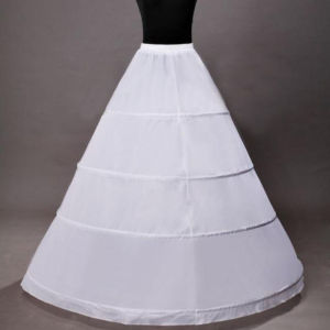 Womens Fluffy Inner Petticoat Skirt Brace 4 Rings Steel Ring Elastic Belt Adjustable Floor Length Bride Wedding Dress