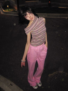 กางเกงขายาวทรงตรงเอวสูงสีชมพูสำหรับผู้หญิง กางเกงขายาวทรงหลวม ทรงหลวม ทรงขากว้าง กางเกงขายาวทรงขากว้าง ทรงหลวม ทรงขากว้าง ทรงหลวม