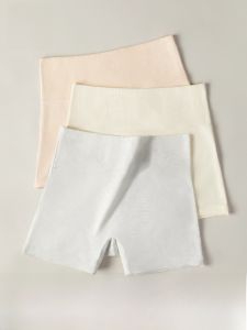 Miiow | High Waist Safety Pants Womens Seamless Anti-Light Bottoming Trousers Thin Cotton Underwear Three-In-One Flat-Cut Briefs