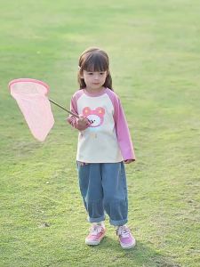 Cartoon Patch Soft Denim Pants