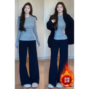 เสื้อชั้นในสตรีสีเทา ทรงเข้ารูป หนา ขนแกะ แฟชั่นฤดูหนาว 2024 เสื้อชั้นในสตรีไซส์ใหญ่ เสื้อชั้นในสตรีสีเทา