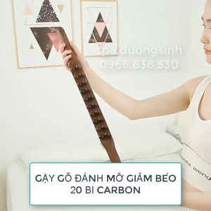 Gậy Đánh Mỡ Đả Thông Kinh Lạc Gậy Gỗ Sồi Thơm Giảm Béo Bụng Spa Dưỡng Sinh