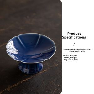 Small Lotus Ceramic Elevated Tray with Zen Style