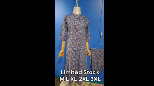 [ Ready SG Stock ] Delicate Floral Printed Cotton A-Line 2 Pcs Punjabi Suit / Co-Ord Set [Indian Smart Casual Wear]