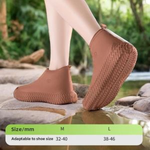 1Pair Outdoor Non-Slip Latex Waterproof Shoe Covers Thick Wear-Resistant Rain Boots Outdoor Water Shoes Rain Boot Covers