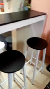Alivia .Bar table with shelf (No with chair)Long table Simple wall bar table High-legged bar table