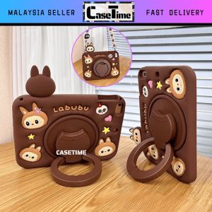 IPAD Mini Air 1 2 3 4 5 7 2017 2018 5th 6th 7th 8th 9th 10th 11th Gen Pro 9.7 10.2 10.5 10.9 11 12.9 inch M2 2016 2017 2018 2020 2021 2022 2024 2025 A16 cute labubu handbag sling stand holder cover case casing