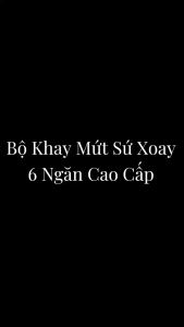 Khay mứt sứ tròn cao cấp 6 ngăn họa tiết vân đá sang trọng phù hợp lễ tết tiệc cho mọi gia đình-CONVEENIENCE Shop