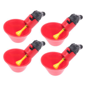 Chicken Waterer Cup Set Chicken Drinking Bowl Poultry Water Cup Automatic Chicken Waterer Cup Drinking Bowls Water Dispenser