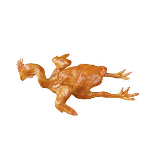 โมเดลไก่อบเกลือไก่ตัดสีขาวไก่ย่างจำลองทำจาก Pu เนื้อนุ่มสัมผัสนุ่มอุปกรณ์ตกแต่งเนื้ออาหารร้านอาหาร