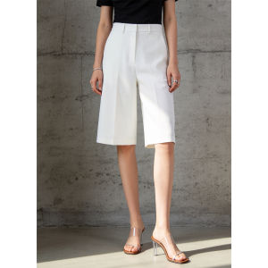 PIAOYA | High Waist Wide Leg A-Line Shorts for Short Stature Slimming Office Leisure Trousers