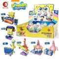 SpongeBob SquarePants Twisted Egg Blind Box Assembly Building Blocks Crab Boss's Big Star Doll Handmade Ornament Children's Toys. 