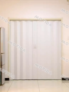 PVC Accordion Folding Door Waterproof Sliding Door Room Partition Kitchen Bathroom Study Silent Door