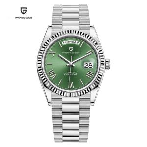 Đồng Hồ Cơ Tự Động Sang Trọng Dành Cho Nam PAGANI DESIGN Mặt Kính Sapphire Lịch Đầy Đủ Đồng Hồ Đeo Tay Bằng Thép Không Gỉ Chống Nước