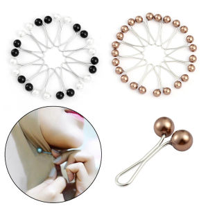 8Pcs คลิปหนีบเอวกางเกง แขนเสื้อ ปรับขากางเกง ปรับความยาว หัวหมุดประดับมุกเทียม Fashion Pins