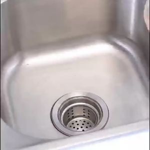 Rak Saringan Sudut Wastafel Cuci Piring Bentuk Segitiga Stainless Tempat Spon Sabun Cuci Piring Dapur