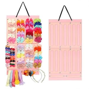 Hair Bows Organizer Large Capacity Headband Holder Wall Hanging Hair Clip Storage Hanger Space Saving Hair Girls Room Wall Decor