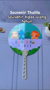 Si 10 Pcs Souvenir Ulang Tahun Souvenir Kipas Karakter Terbaru DINO