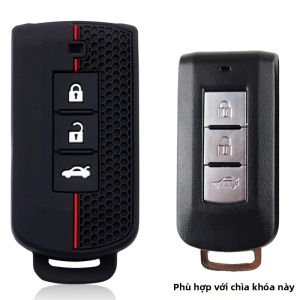 Vỏ Bọc Chìa Khóa Xe Bằng Silicon Cho Mitsubishi Xpander Outlander ASX Pajero Eclipse Cross Montero - Vỏ Bảo Vệ Chìa Khóa