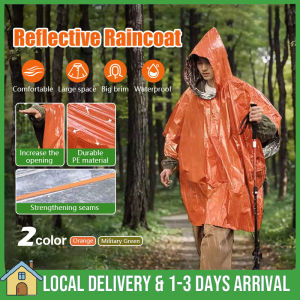 3 in 1 Emergency Rain Coat Outdoor Portable Multi-Functional Survival Sleeping Bag Hiking Camping Poncho Thermal Blanket Kecemasan