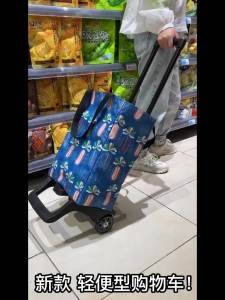 Shopping Trolley Bag Cart Supermarket Shopping Grocery Trolley Portable Trolley Cart Home Shopping Hand Buggy Supermarket Shopping Trolley Portable