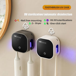 AiQUE Rechargeable Toothbrush Sterilizer with Drying Function Travel  Mini Portable Touch Switch UV Toothbrush Sterilizer Case