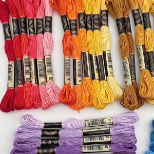 ไหมปักผ้า เบอร์ 25 (แพค 6 ไจ) ไหมปัก Airo ยาว 8 เมตร ไหมสีสวยเงางาม สีเดียวกับDMC