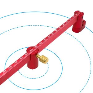 300mm Có Thể Điều Chỉnh Nhôm La Bàn Scribe Trung Tâm Tìm Gỗ Vòng Tròn Đánh Dấu Đường Đồng Hồ Đo Điểm Cố Định Vẽ Vòng Tròn Thước