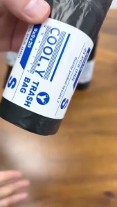 5 Roll Black Garbage Bag Disposable Thickened Garbage Bag Kitchen Plastic Trash Bag S/M/L/XL/XXL