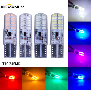 10x Strobe T10 Led light w5w led bulbs t10 Car clearance lights Side marker light position light Signal lamp License plate light