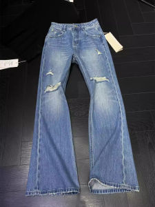 Quần Jeans Denim Ống Loe Xanh Cạp Cao Ôm Dáng Mùa Hè 2025 Quần Ống Loe Ôm Dáng Không Dính Vừa Vặn Thường Ngày