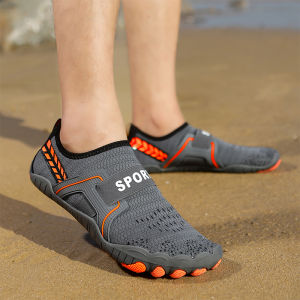 Beach Shoes Mens Summer Breathable Non Slip Fishing Upstream Sandals Mens Outdoor Sports Quick-Drying Wading Shoes Lightweight Soft Sole