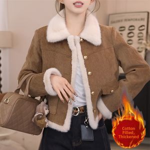 DAIXIANGFEIZI | Deer Velvet Plush Short Coat Womens