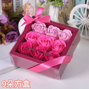 Valentines Set Square Rose Flower Soap 情人节香皂花~玫瑰永生花礼盒~