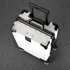 Durable Aluminum Frame Luggage Bag 2028 Inches for Travel Quiet Universal Wheels Male Students Sport Outdoor Polyester Inner Material