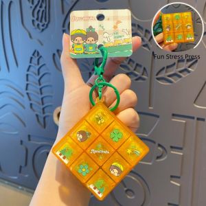 Bandai | Official 9-Grid Keyboard Keychain Creative Portable Stress Relief Button Toy Cute Backpack Charm Gift