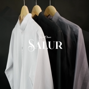 Katsae Koko CLASSIC Retro Stripe Baju Koko Pria Dewasa Salur Polos Lengan Panjang