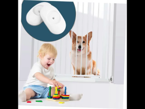 4pcsวงรีทรงรี ประตูรั้วกั้นบันได กั้นเด็กบันได ที่กั้นบันได อุปกรณ์ยึดผนังรั้ว ทนทานต่อการใช้งาน