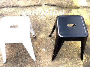 Happy💙เก้าอี้บาร์เหล็กเล็ก เก้าอี้สตูลบาร์  เก้าอี้นั่ง วางซ้อนได้  เก้าอี้คาเฟ่