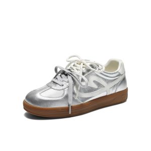 Belle | Dual Lace Thin Sole Leopard Pattern Training Shoes