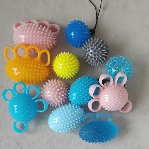 Four-fingered Hedgehog Ball Primary Grip Training Soft Ball Rehabilitation Massage Finger Ball Practice Hand Finger Grip Ball