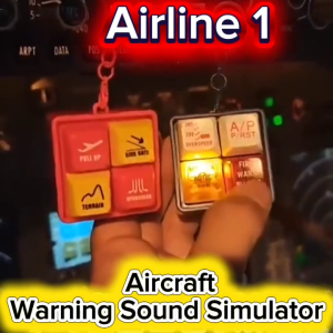 New Aviation-Themed Keychain with Sound Effects - Pilot and Crew Alert Fire & Emergency Symbols Durable PVC Material