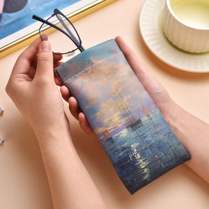 Portable Retro Leather Sunglasses Case Automatic Snap Closure Eyewear Storage Bag for Men And Women Sun Glasses Bag