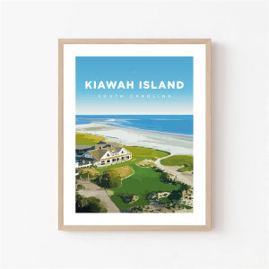 Golf Links Poster Aesthetic Nordic Minimalist Travel Landscape New York Golf Course Canvas Print Wall Art Home Decor Room Gift