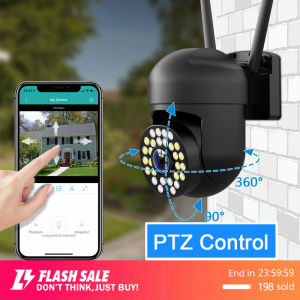 EKCAM ถูกที่สุดในลาซาด้า! 2.4G/5G WiFi 5ล้านพิกเซล กล้องวงจรปิด 5MP Full Color 360 °การควบคุม PTZ outdoor วงจรปิดไร้สาย สีเต็ม กันน้ำ รุ่นไฮสปีด